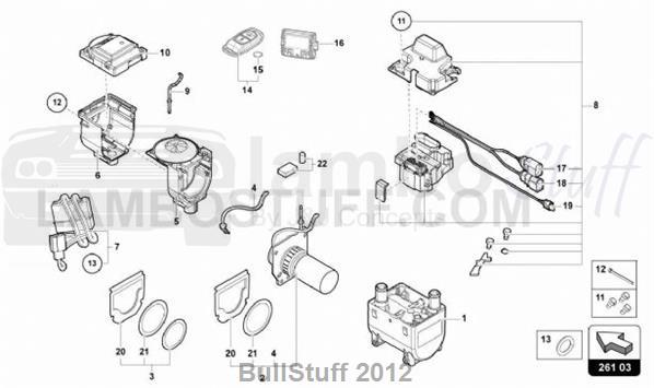 2021 Lamborghini URUS URUS USA AUXILIARY HEATER FOR COOLANTCIRCUIT (261.03.00)